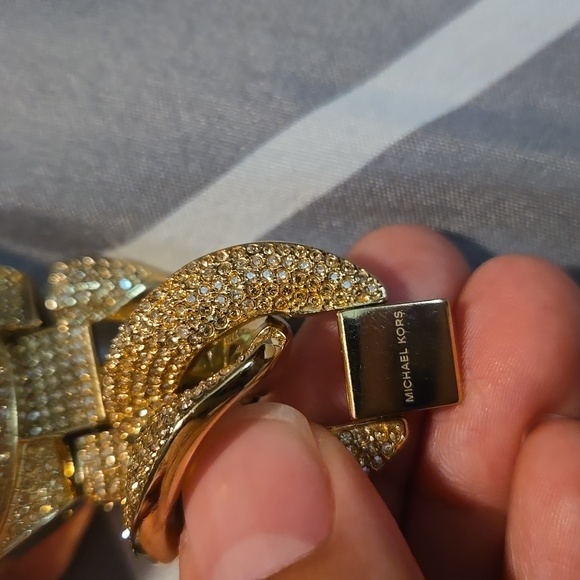 Michael Kors Camille Chronograph Champagne Dial Gold-tone Glitz Watch- - Picture 4 of 9